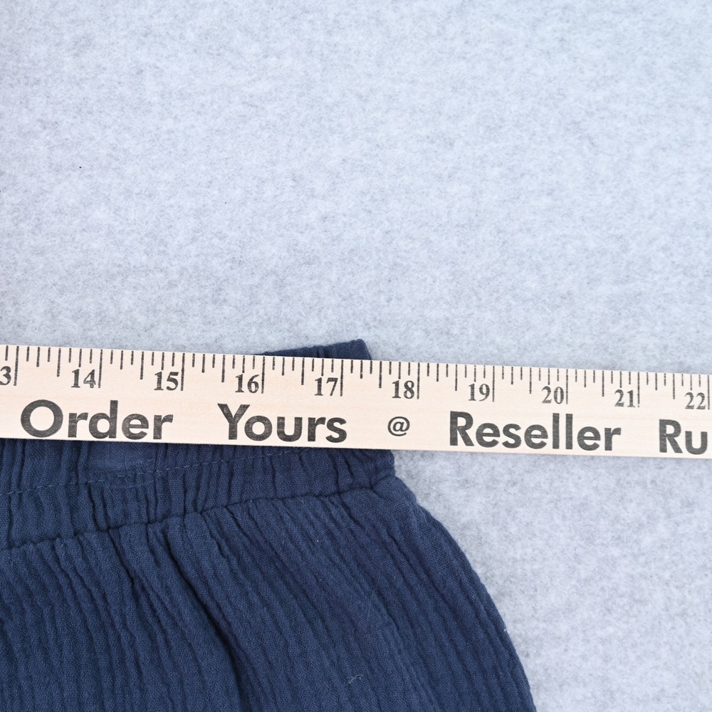 100% Cotton C&C California Blue Gauze Relaxed Lounge Shorts XL High Rise Pocket - Picture 6 of 10